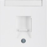 Накладка для супортів HAGER-BERKER під модуль RJ12/RJ45 полярна білизна матова S.1