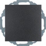 Розетка с заземляющим контактом HAGER-BERKER с дополнит. защитой контактов с крышкой 16А/250В антрацит S.1