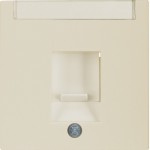 Накладка для супортів HAGER-BERKER під модуль RJ12/RJ45 біла S.1