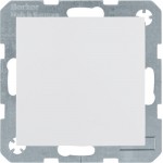 Розетка с заземляющим контактом HAGER-BERKER с крышкой 16А/250В полярная белизна S.1