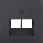 Накладка для розетки UAE/E-DAT HAGER-BERKER антрацит S.1