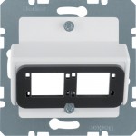 Накладка для двойного модуля «Reichle&De-Massari» HAGER-BERKER полярная белизна S.1