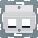 Накладка для подвійного модуля AMP HAGER-BERKER полярна білизна матова S.1