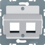 Накладка для подвійного модуля AMP HAGER-BERKER алюміній S.1