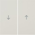 Кнопка подвійна із знаком "Стрілка" HAGER-BERKER біла S.1