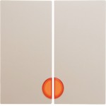 Кнопка подвійна з лінзою HAGER-BERKER біла S.1