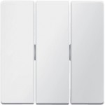 Клавіша потрійна HAGER-BERKER полярна білизна матова S.1