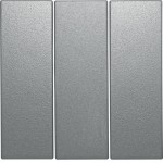 Клавіша потрійна HAGER-BERKER алюміній S.1