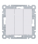 Вимикач HAGER LUMINA 3-клавішний 10А/250В білий