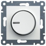 Димер (світлорегулятор) HAGER LUMINA поворотний білий