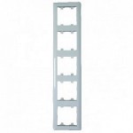 Рамка HAGER LUMINA-Soul п'ятірна вертикальна біла