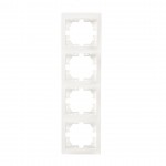 Рамка LEZARD Mira 701-0200-154 вертикальна без вставки 4 місця біла