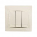 Вимикач LEZARD Mira 701-0303-109 3кл. крем