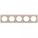 Рамка LEZARD Deriy 702-0300-150 горизонтальна без вставки 5 місць крем