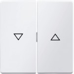 Клавіша подвійна із знаком "Стрілка" HAGER-BERKER біла Q.x