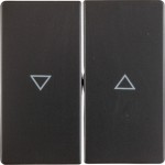 Клавіша подвійна із знаком "Стрілка" HAGER-BERKER антрацит Q.x