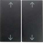 Кнопка подвійна із знаком "Стрілка" HAGER-BERKER антрацит S.1