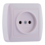 Розетка зовнішня LEZARD Demet 711-0200-121 без заземлюючого контакту біла