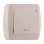 Вимикач зовнішній прохідний LEZARD Demet 711-0300-105 1кл. кремовий