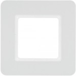 Рамка одинарна HAGER-BERKER полярно-білий оксамит Q.7