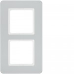 Рамка подвійна HAGER-BERKER пластик алюміній Q.7