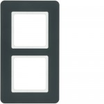 Рамка подвійна HAGER-BERKER антрацитовий оксамит Q.7