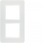 Рамка подвійна HAGER-BERKER полярно-білий оксамит Q.7