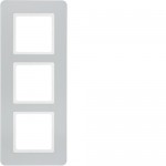 Рамка потрійна HAGER-BERKER пластик алюміній Q.7