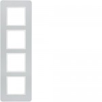 Рамка четверна HAGER-BERKER пластик алюміній Q.7