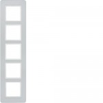 Рамка п'ятірна HAGER-BERKER пластик алюміній Q.7