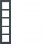 Рамка п'ятірна HAGER-BERKER антрацитовий оксамит Q.7