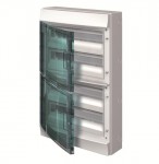 Щит пластиковий накладний АВВ MISTRAL65 з клемами 72 модулів прозорі двері