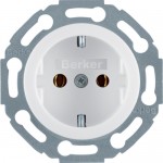 Розетка з заземлюючим контактом HAGER-BERKER 16А / 250В полярна білизна 1930 / Glas