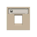 Лицьова панель ABB Zenit телекомунікаційних роз'ємів одинарна 2 мод. шампань N2218.1CV