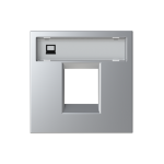 Лицьова панель ABB Zenit телекомунікаційних роз'ємів одинарна 2 мод. срібна N2218.1РL