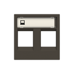 Лицьова панель ABB Zenit телекомунікаційних роз'ємів подвійна 2 мод. антрацит N2218.2AN