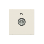 Розетка TV ABB Zenit індивідуальна 2 мод. біла N2250.7BL