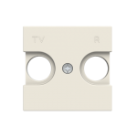 Лицьова панель розетки ABB Zenit TV + R 2 мод. біла N2250.8BL