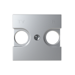 Лицьова панель розетки ABB Zenit TV + R 2 мод. срібна N2250.8РL