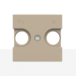 Лицьова панель розетки ABB Zenit TV + R 2 мод. шампань N2250.8CV