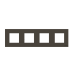 Рамка ABB Zenit 4 места антрацит N2274AN