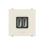 Зарядний пристрій ABB Zenit USB type A (1.5А / 2 * 0.75А) подвійна біла N2285BL