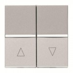 Вимикач кнопка для жалюзі ABB Zenit (Сх.4) 2 мод. срібний N2244 РL