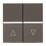 Вимикач кнопка для жалюзі ABB Zenit (Сх.4) 2 мод. антрацит N2244 AN