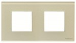 Рамка ABB Zenit 2 місця скло перлинне N2272СР