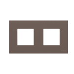 Рамка ABB Zenit 2 місця скло кавове N2272СС