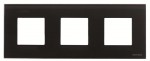 Рамка ABB Zenit 3 місця скло чорне N2273СN