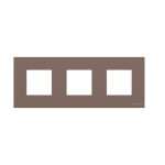 Рамка ABB Zenit 3 місця скло кавове N2273СС
