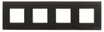 Рамка ABB Zenit 4 місця скло чорне N2274СN