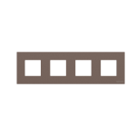 Рамка ABB Zenit 4 місця скло кавове N2274СС